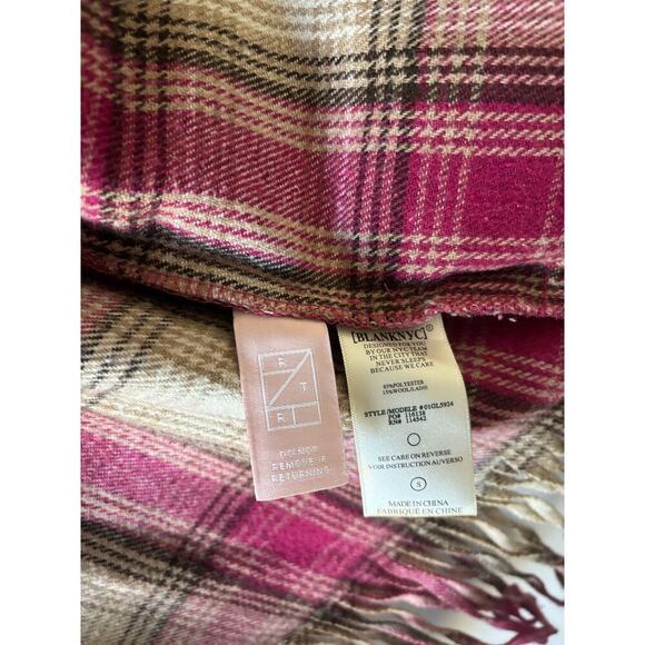 Blank NYC Plaid Shirt Jacket with Fringe - Picture 6 of 6